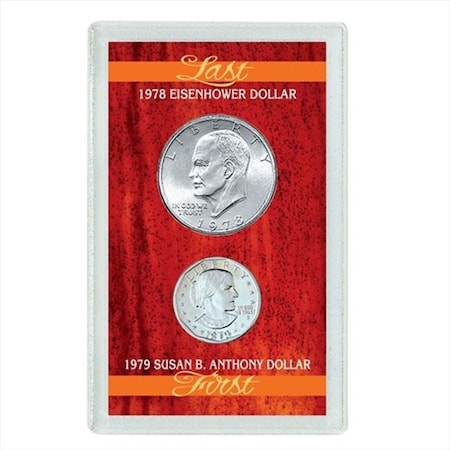 American Coin Treasures 1632 Last Eisenhower Dollar & First Susan B. Anthony Dollar